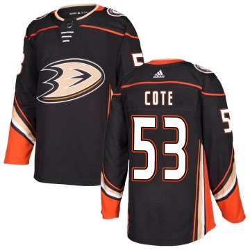 Adidas Anaheim Ducks Men's Charles Cote Authentic Black Home NHL Jersey