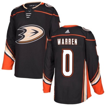 Adidas Anaheim Ducks Men's Noah Warren Authentic Black Home NHL Jersey