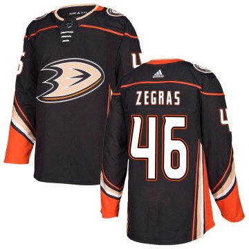 Adidas Anaheim Ducks Men's Trevor Zegras Authentic Black Home NHL Jersey