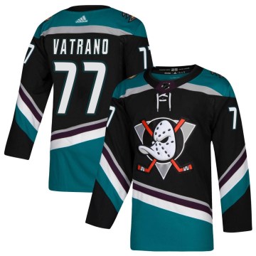 Adidas Anaheim Ducks Men's Frank Vatrano Authentic Black Teal Alternate NHL Jersey